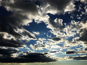 Low angle view of clouds in sky