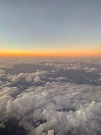 Scenic view of cloudscape against sky during sunset