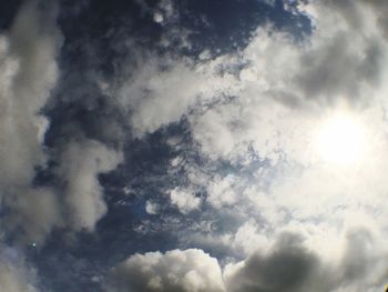 Low angle view of cloudy sky