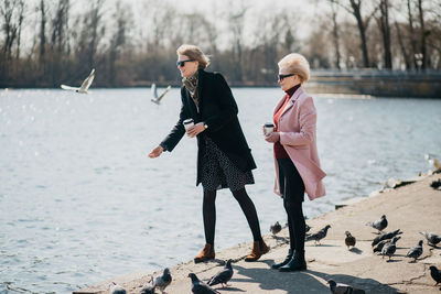 Mother and daughter spending time together. enjoying springtime.