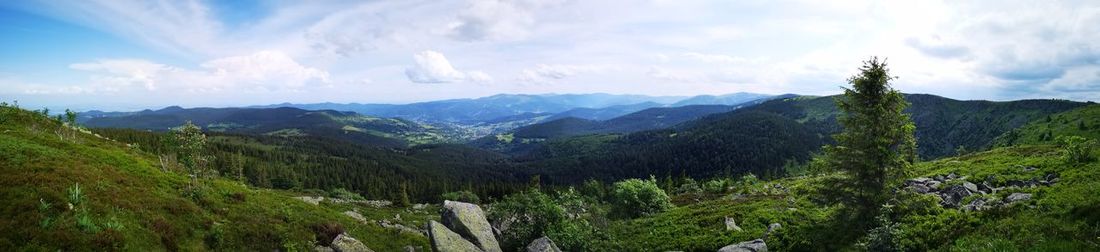 Panoramic view of landscape against sky