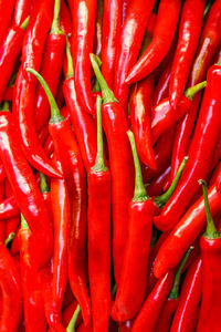 Full frame shot of red chili peppers