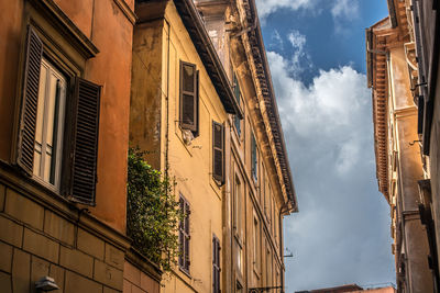 Low angle view of buildings against sky