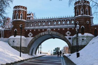 Low angle view of historical building against sky