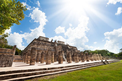 Panoramic view of temple against sky