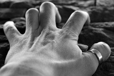 Close-up of human hand