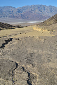 Scenic view of desert against sky