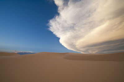 Scenic view of desert against sky