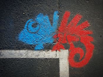 Close-up of red wall