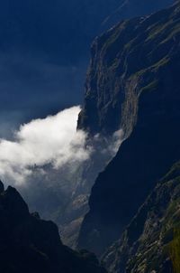 Low angle view of mountain against sky