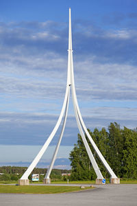 Low angle view of bridge against sky