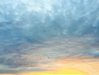 Low angle view of cloudy sky