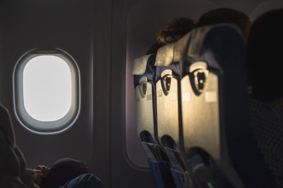 People sitting in airplane