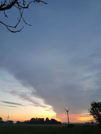 Scenic view of silhouette landscape against sky during sunset