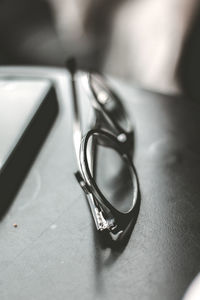 Close-up of eyeglasses