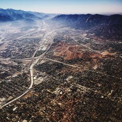 Aerial view of landscape against sky