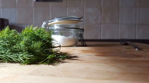 Close-up of vegetable on table