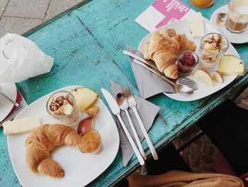 Close-up of served food