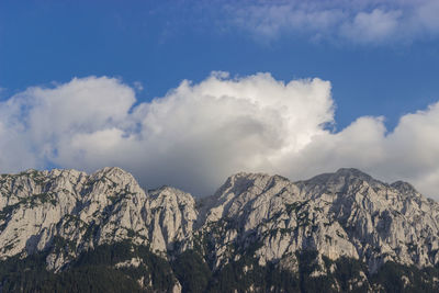 Low angle view of mountain against sky