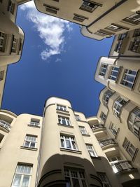 Low angle view of buildings against sky