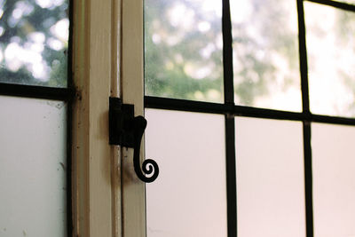 Close-up of window against sky