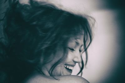 Close-up of young woman