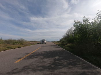 Car on road against sky