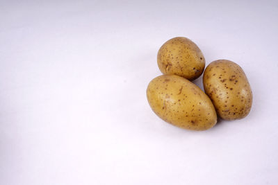 Close-up of oranges against white background