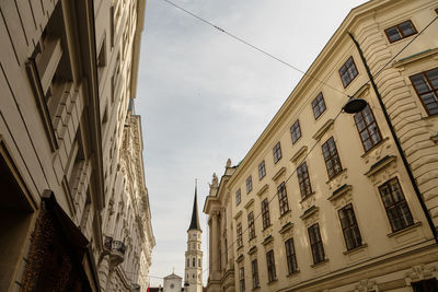 Low angle view of buildings in city