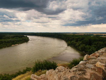 Scenic view of river against sky