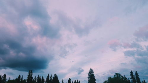 Low angle view of cloudy sky