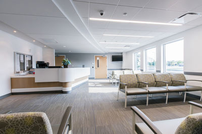 Chairs arranged in medical building