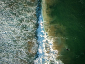 High angle view of sea
