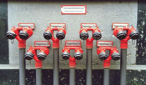 Section of fire industrial sprinkler system