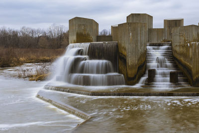 Scenic view of waterfall