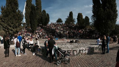 People enjoying at concert