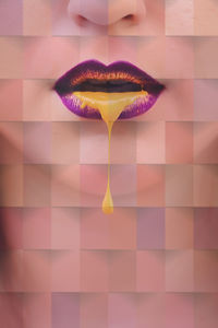 Digital composite image of woman