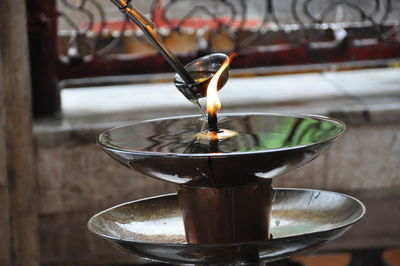 Close-up of drink in glass