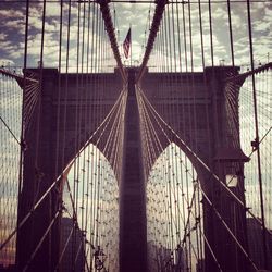 View of suspension bridge against sky