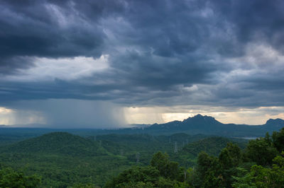 Thunderstorms on time lapse giant storms fast moving movie time mea mo, lam pang thailand.