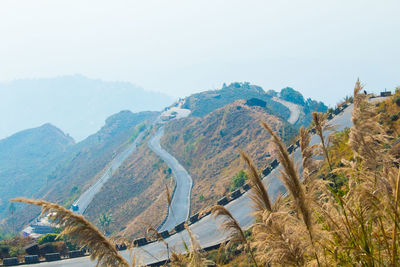 Panoramic view of landscape against clear sky