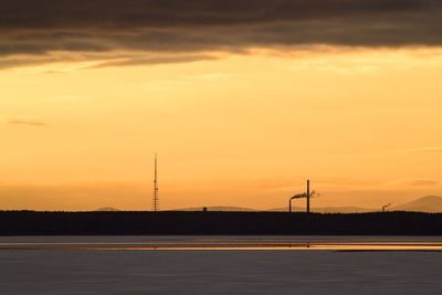 Mountain against sky during sunset