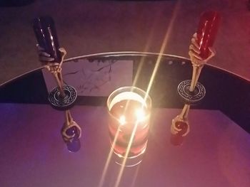 Close-up of illuminated lamp