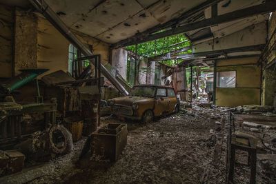 Interior of abandoned building