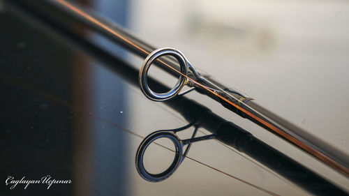 Close-up of eyeglasses on table