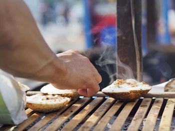 Close-up of street food for sale