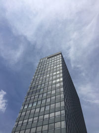 Low angle view of modern building against sky