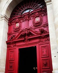 Red door of temple