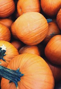 Full frame shot of pumpkins at market