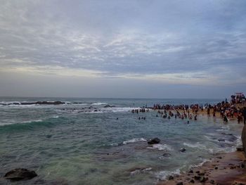 Group of people on beach